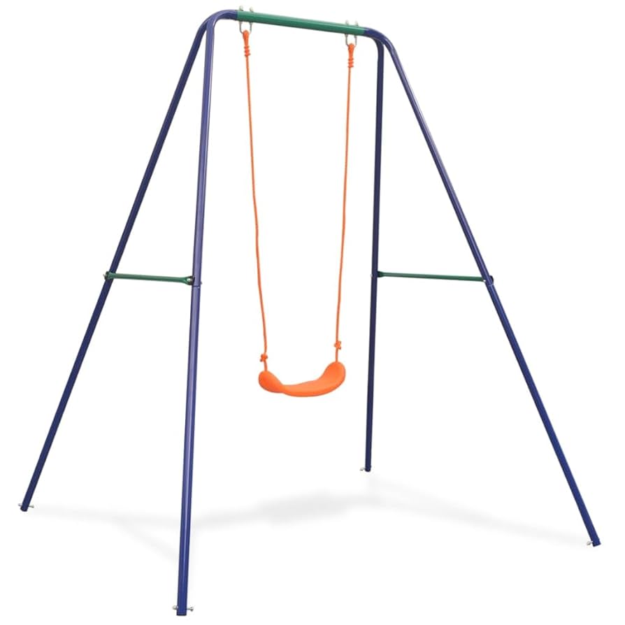 AKM エイケイエム SWING EASY SET-UP‼️ Amazon.com: vidaXL Sturdy Steel Swing Set, Single Swing